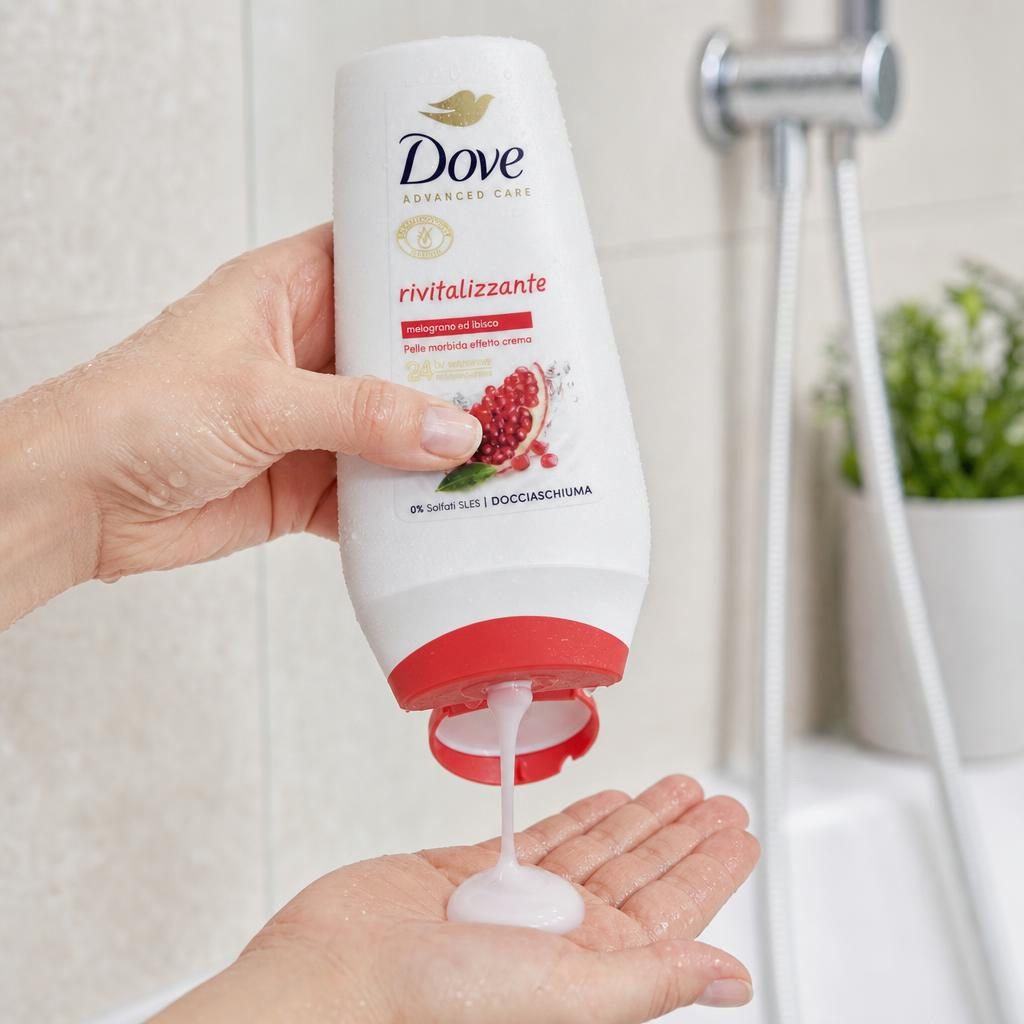 Gel de Dus, Dove, Advance Care 225 ml Revitalizant Rodie