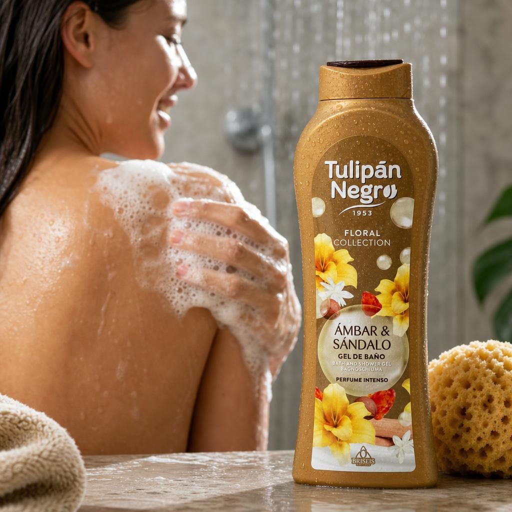 Gel de Dus, Tulipan Negro, 650 ml Floral Ambar Sandalo