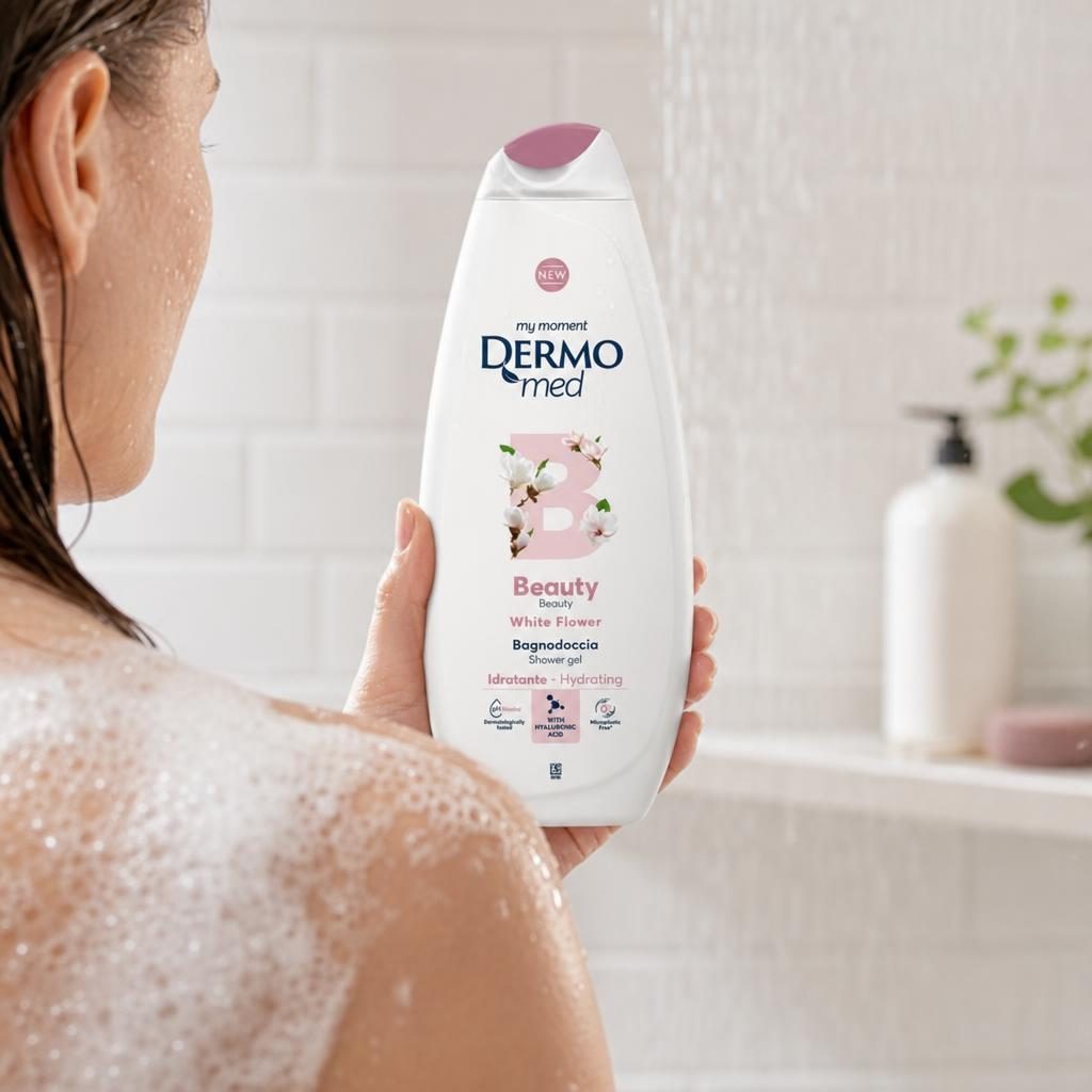 Gel de Dus, Dermomed, 650 ml Beauty White Flower