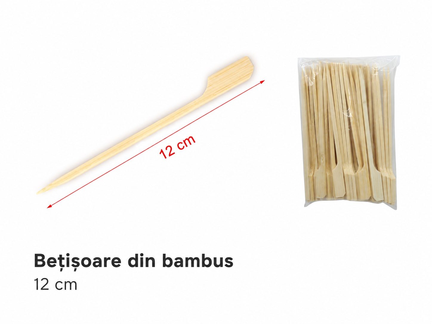 Bete pentru frigarui, Flippy, tip teppo, din bambus, Set 50 bucati, pentru gratar si BBQ