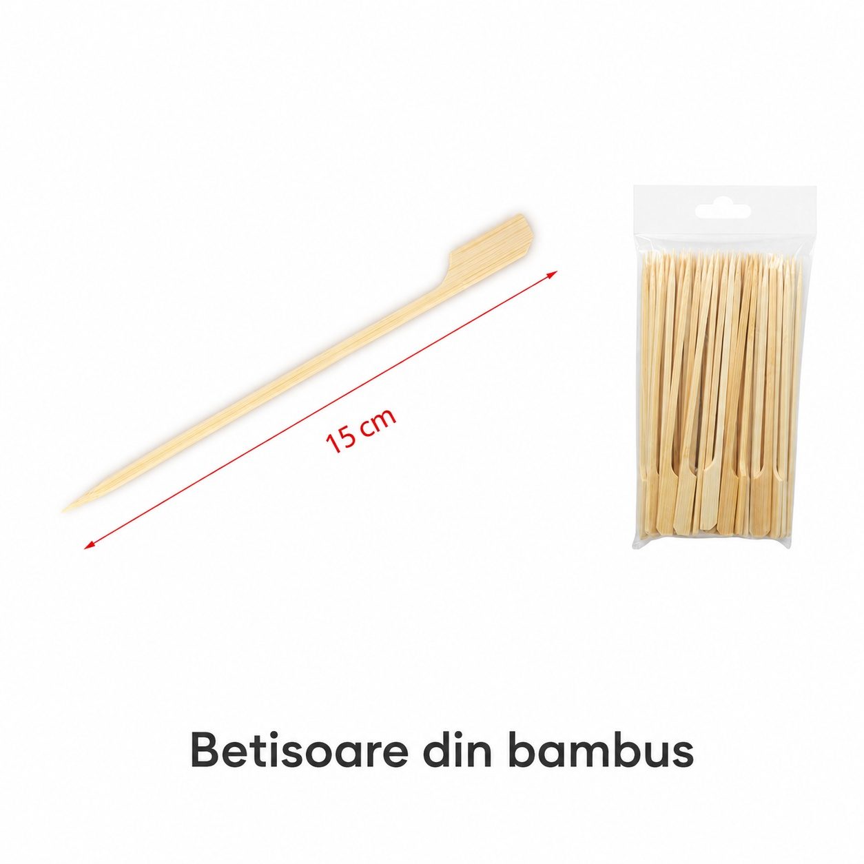 Bete pentru frigarui, Flippy, tip teppo, din bambus, Set 50 bucati, pentru gratar si BBQ
