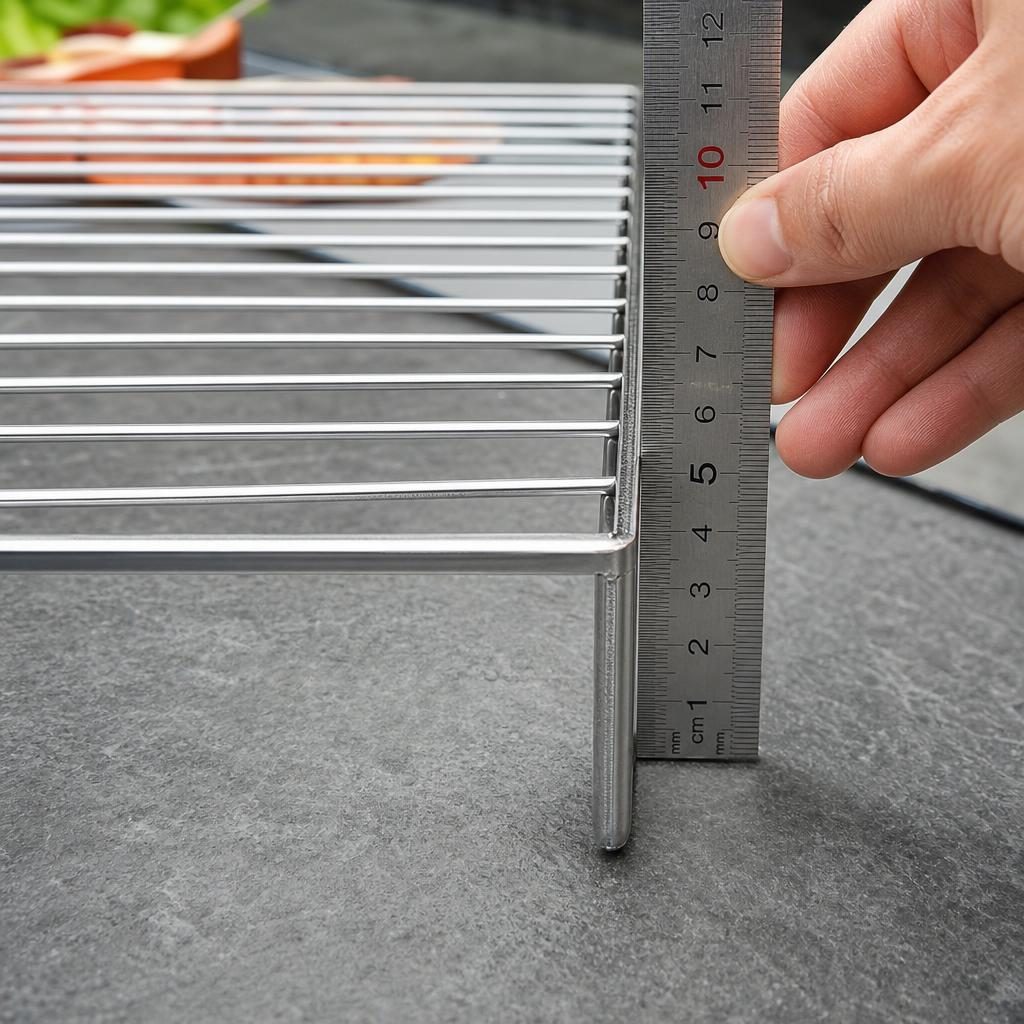 Gratar metalic BBQ, Flippy, cu picioare, din metal, pentru gatit in aer liber, Argintiu
