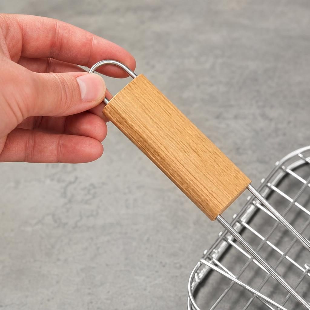 Suport pentru hamburgeri la gratar, Flippy, din metal, pentru BBQ, 41x22.5 cm