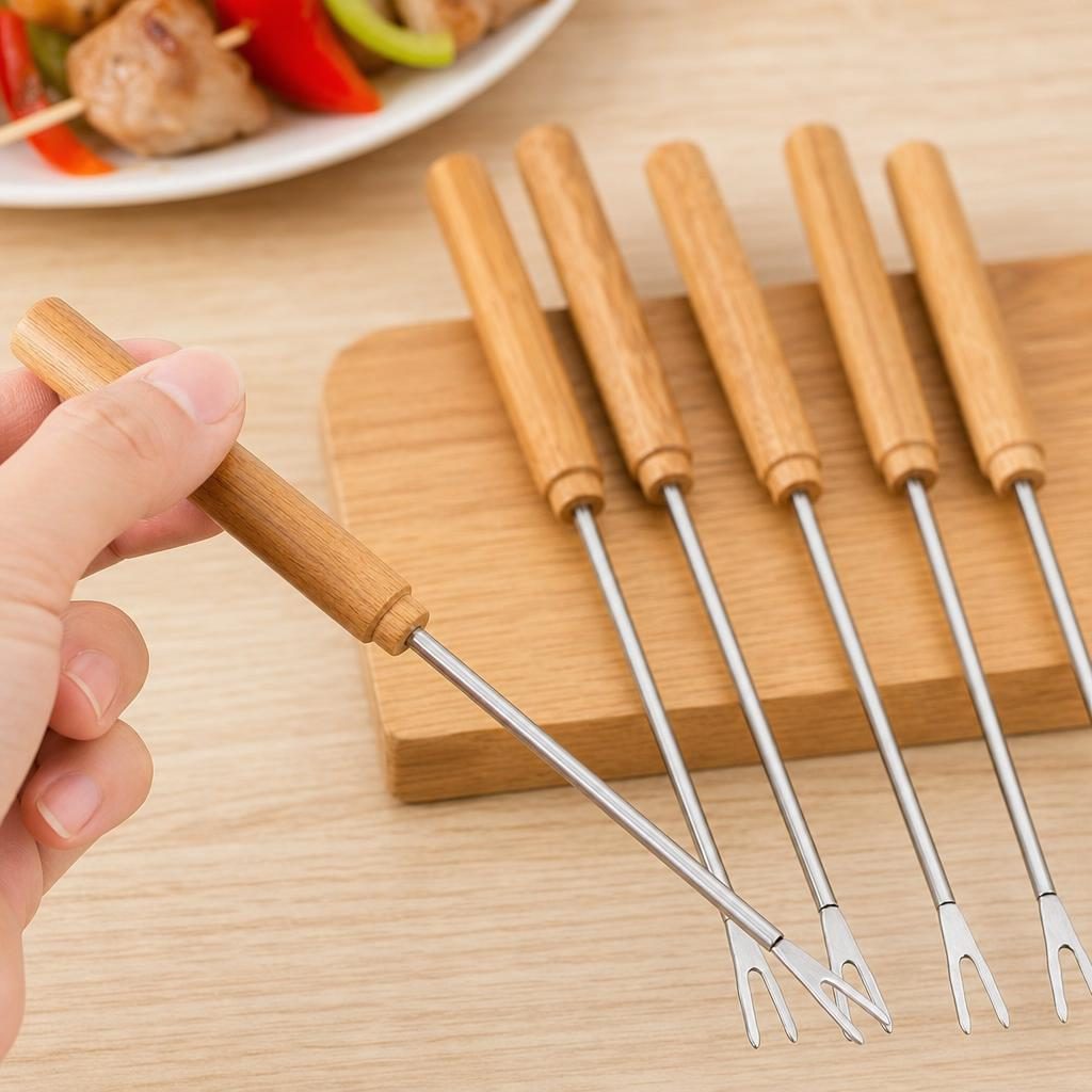 Tepuse pentru frigarui, Flippy, mici, din metal, pentru gratar si BBQ