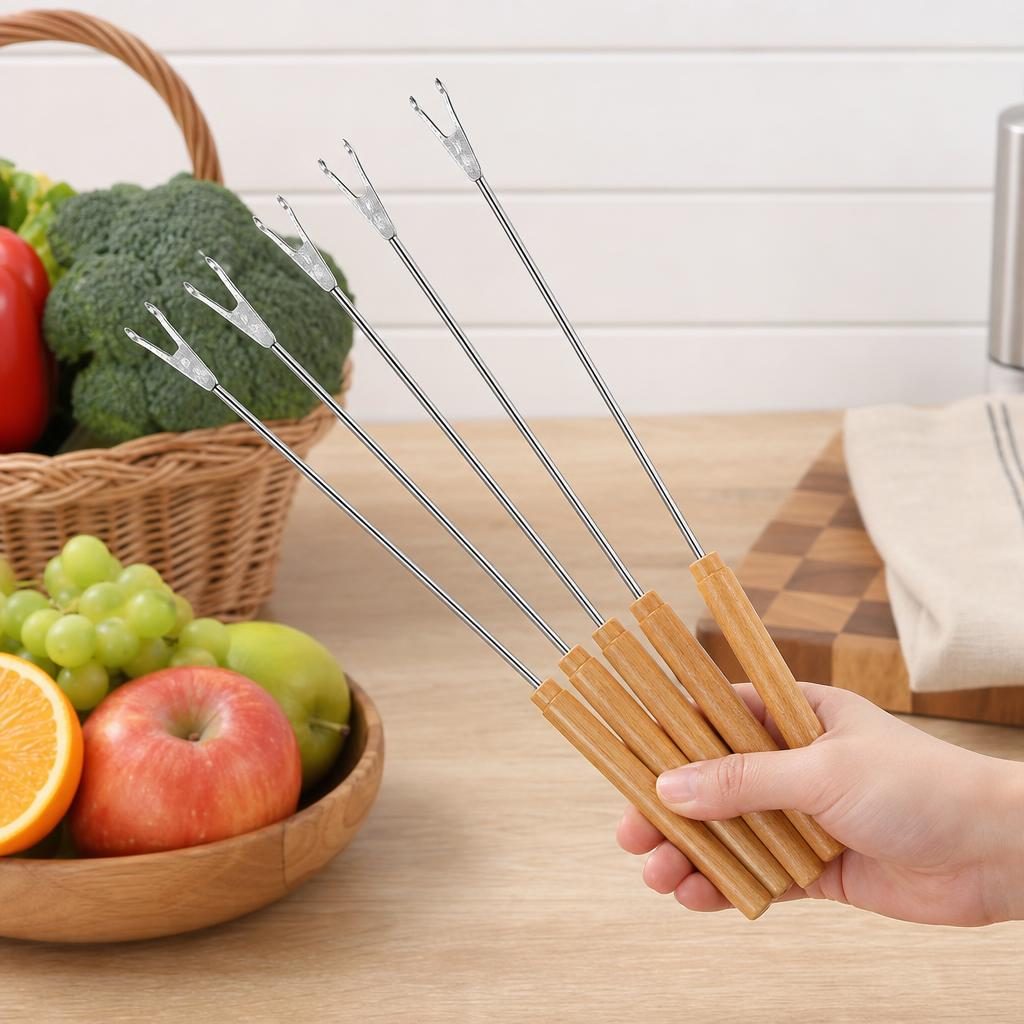 Set 6 Tepuse pentru Frigarui, , Mici, din Metal, pentru Gratar si BBQ, 21.5 cm, Argintiu 4