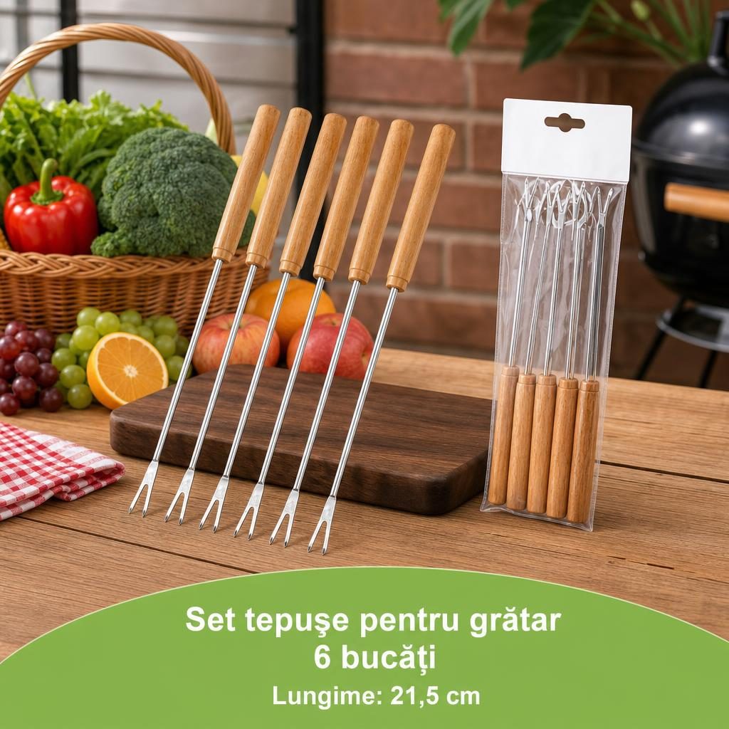 Tepuse pentru frigarui, Flippy, mici, din metal, pentru gratar si BBQ