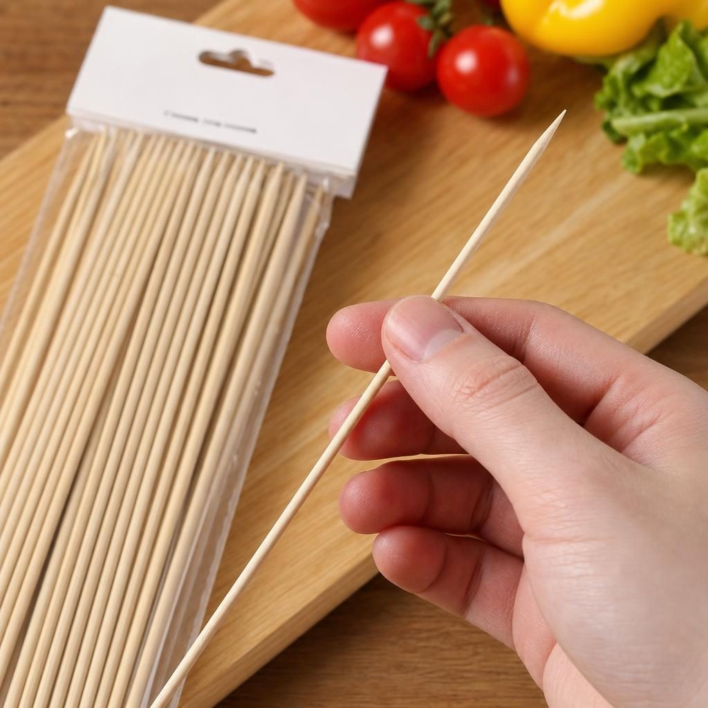 Set 45 Bete pentru frigarui, , din bambus, Pentru Gratar si BBQ 3