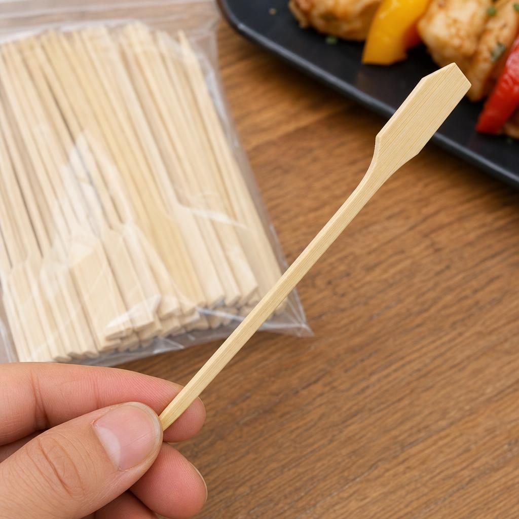 Set 50 Bete pentru Frigarui, , Tip Teppo, Din Bambus, Pentru Gratar si BBQ 3
