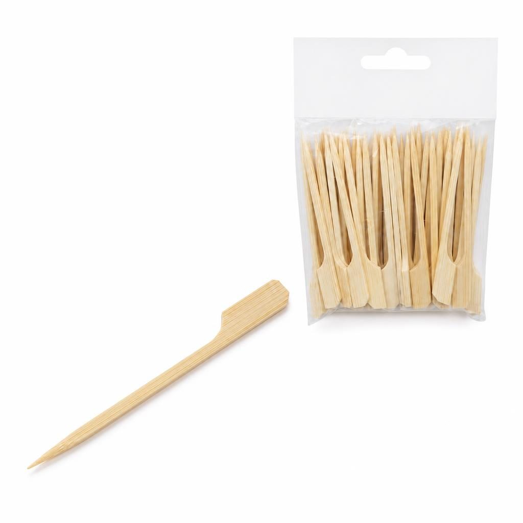 Set 50 Bete pentru Frigarui, , Tip Teppo, Din Bambus, Pentru Gratar si BBQ 1