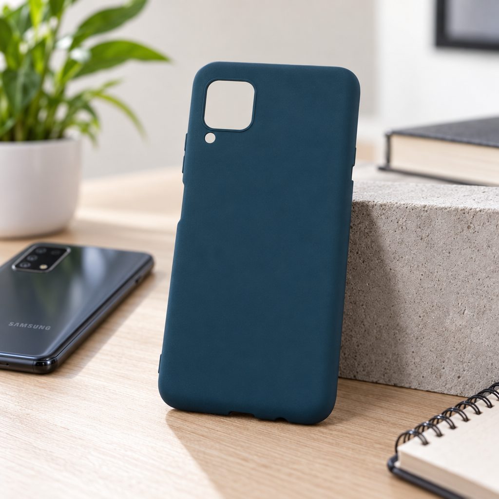 Husă matte Flippy albastru închis, compatibilă cu Samsung Galaxy A51