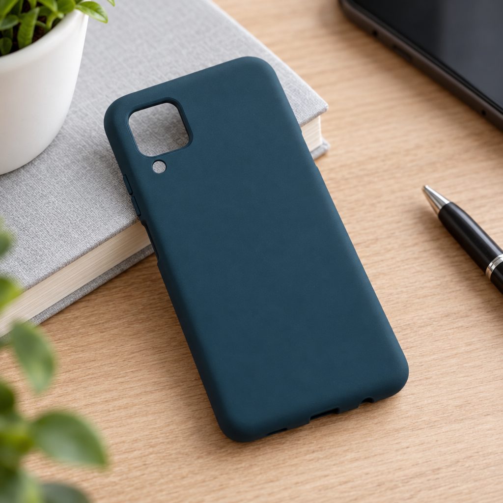Detaliu husă Flippy albastru închis pentru Samsung Galaxy A21s