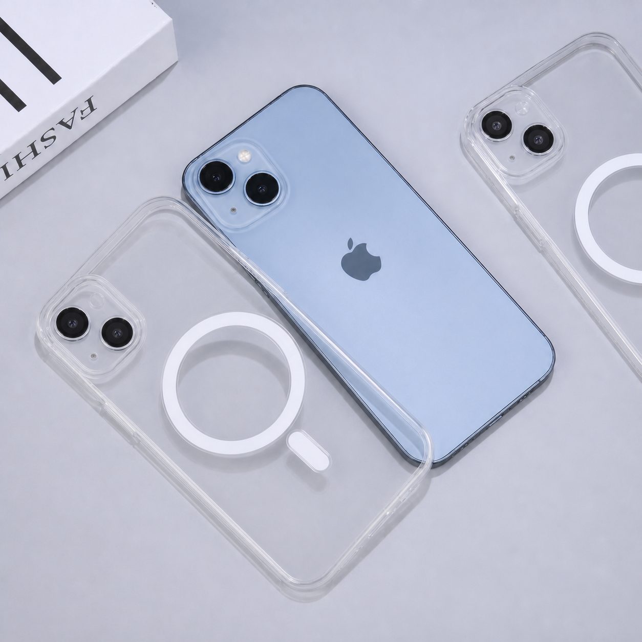 Husă iPhone 14 Plus fumuriu cu protecție cameră