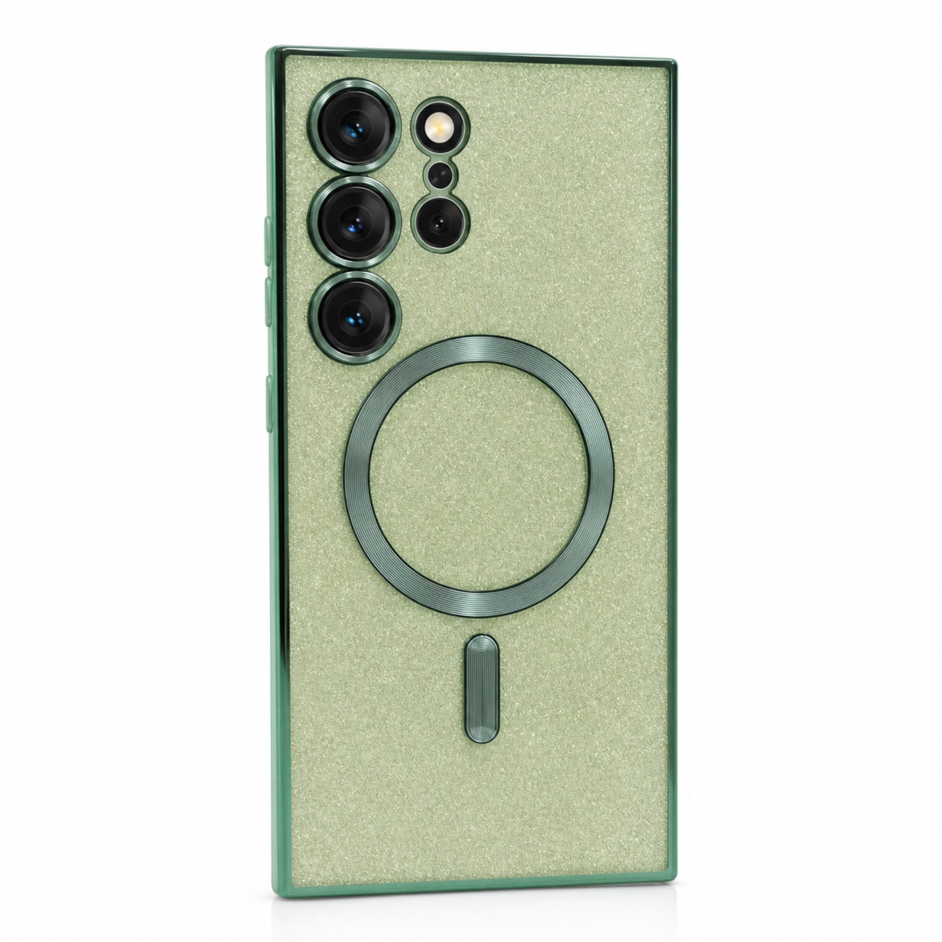 Husa Flippy MagSafe Galaxy S24 Ultra verde glitter