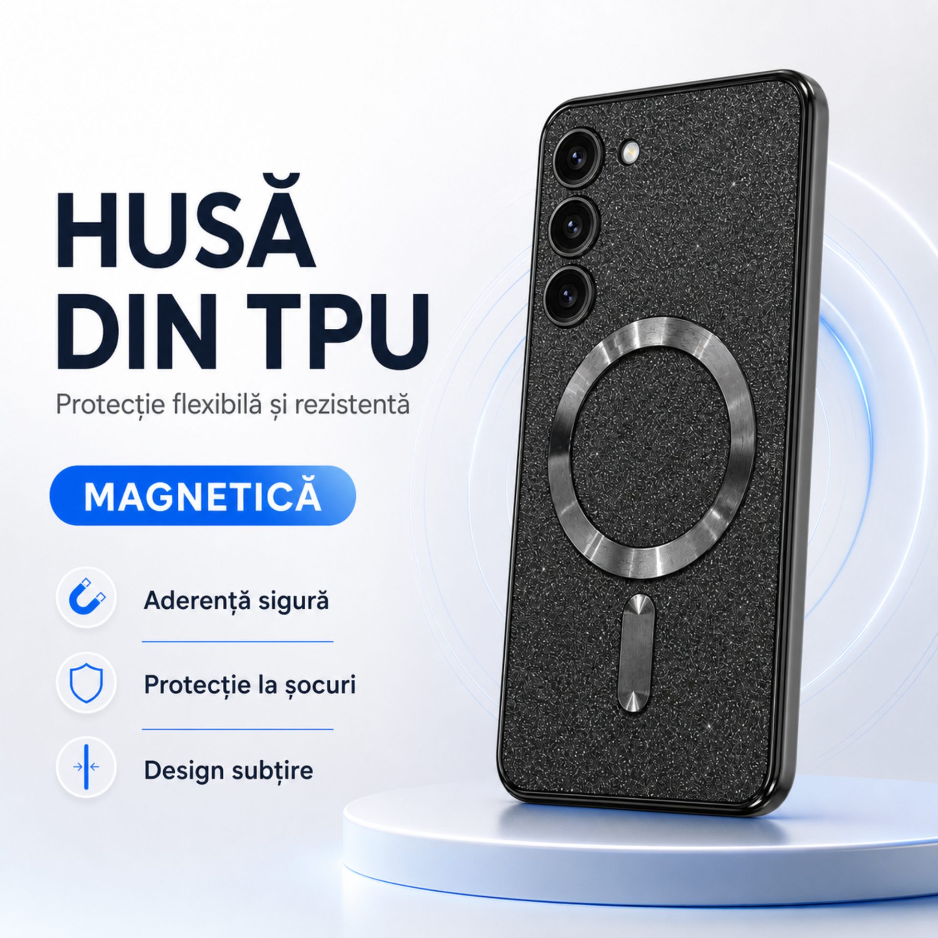 Detaliu design Glitter Chrome Husă Flippy