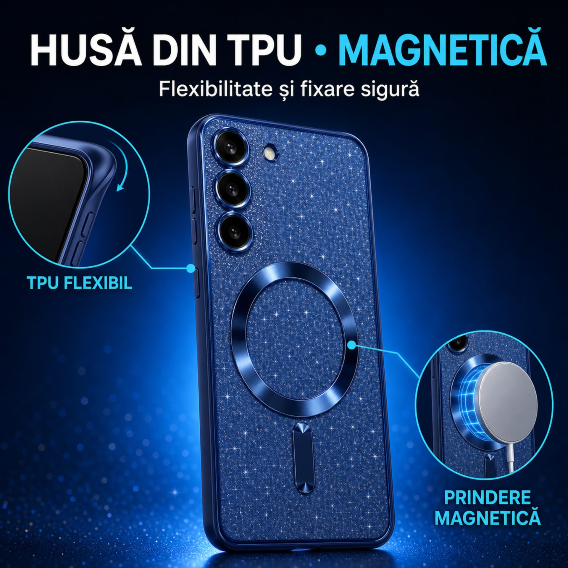 Husa Flippy Galaxy S23+ pe telefon