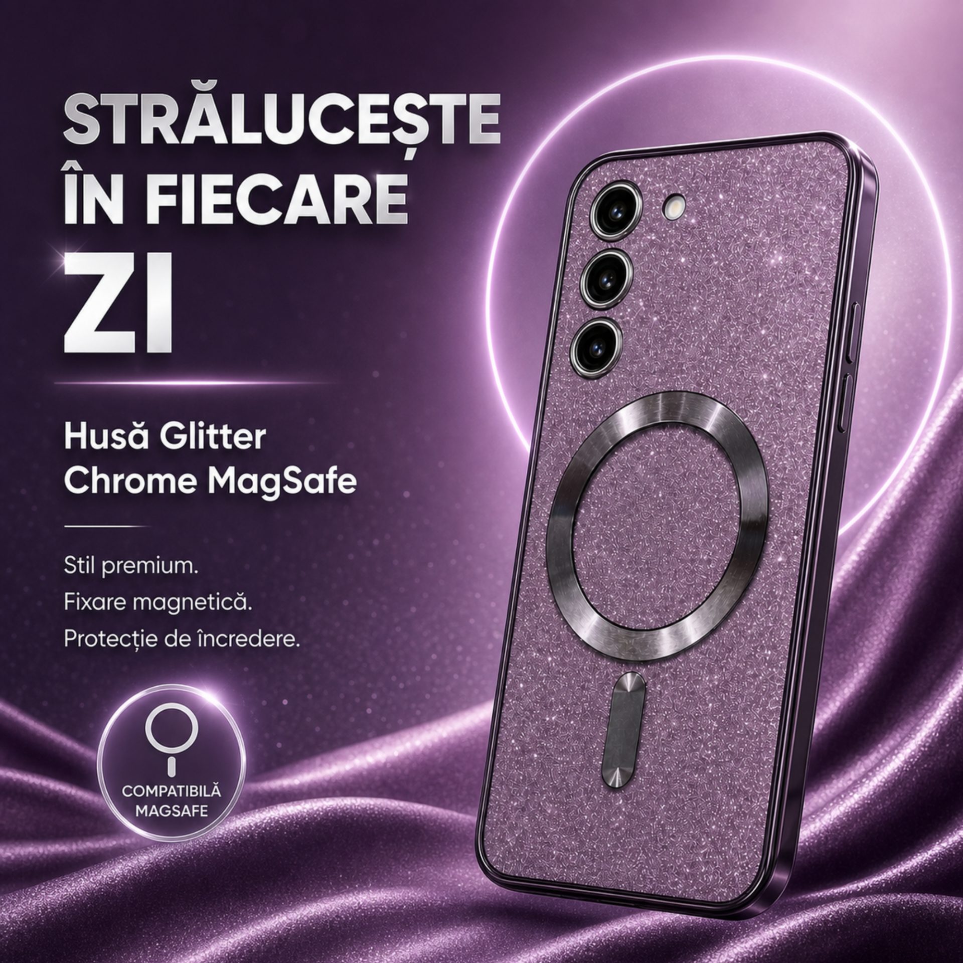 Detaliu protecție lentilă Flippy Galaxy S23+