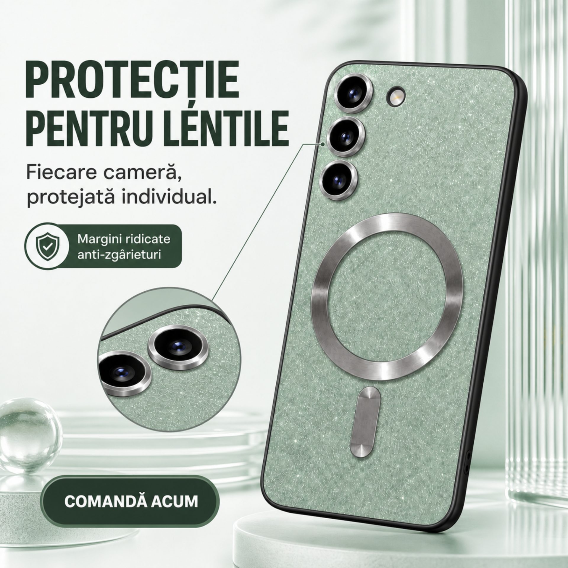 Husă MagSafe Samsung S23+ compatibilitate accesorii
