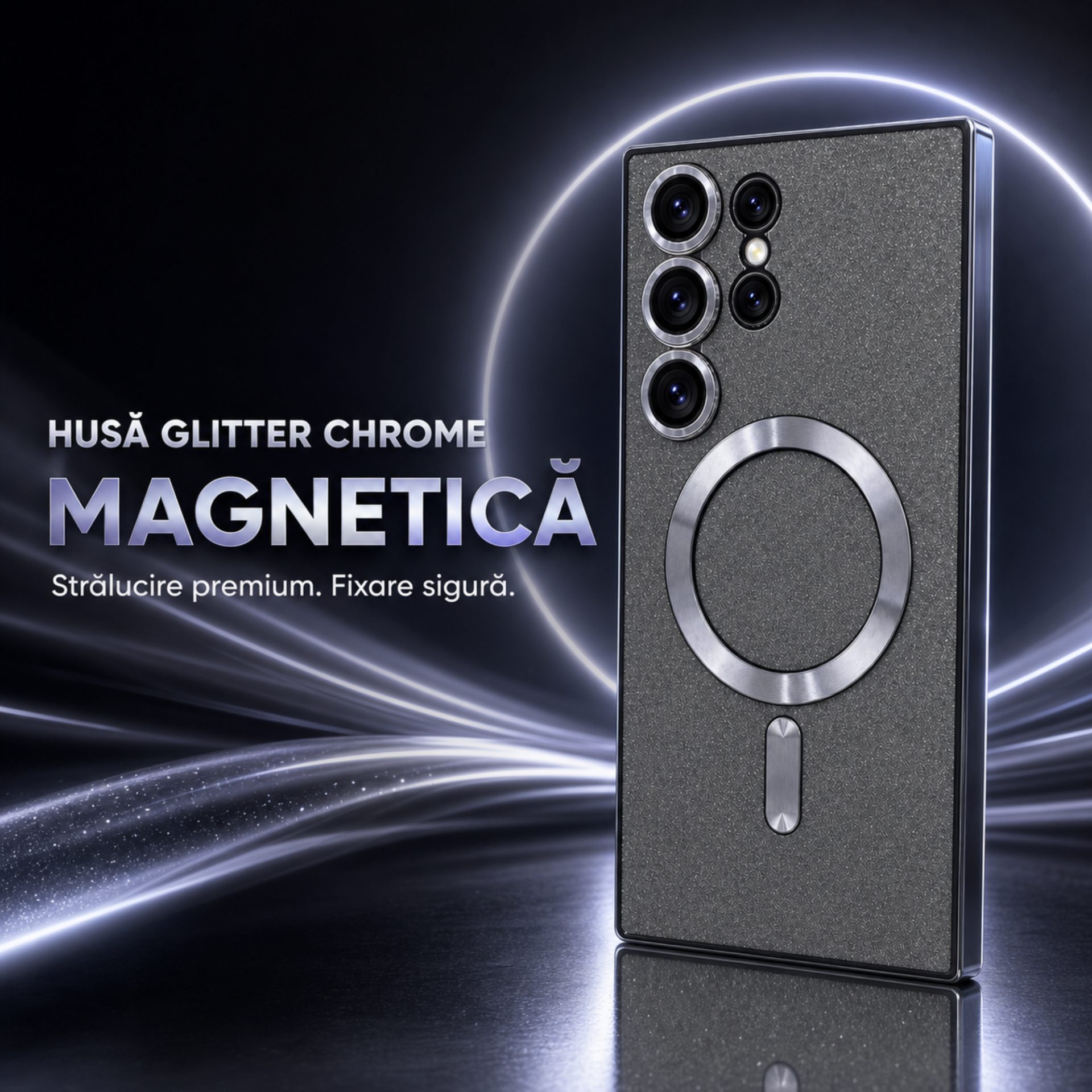 Detaliu inel magnetic MagSafe Husa Galaxy S23 Ultra