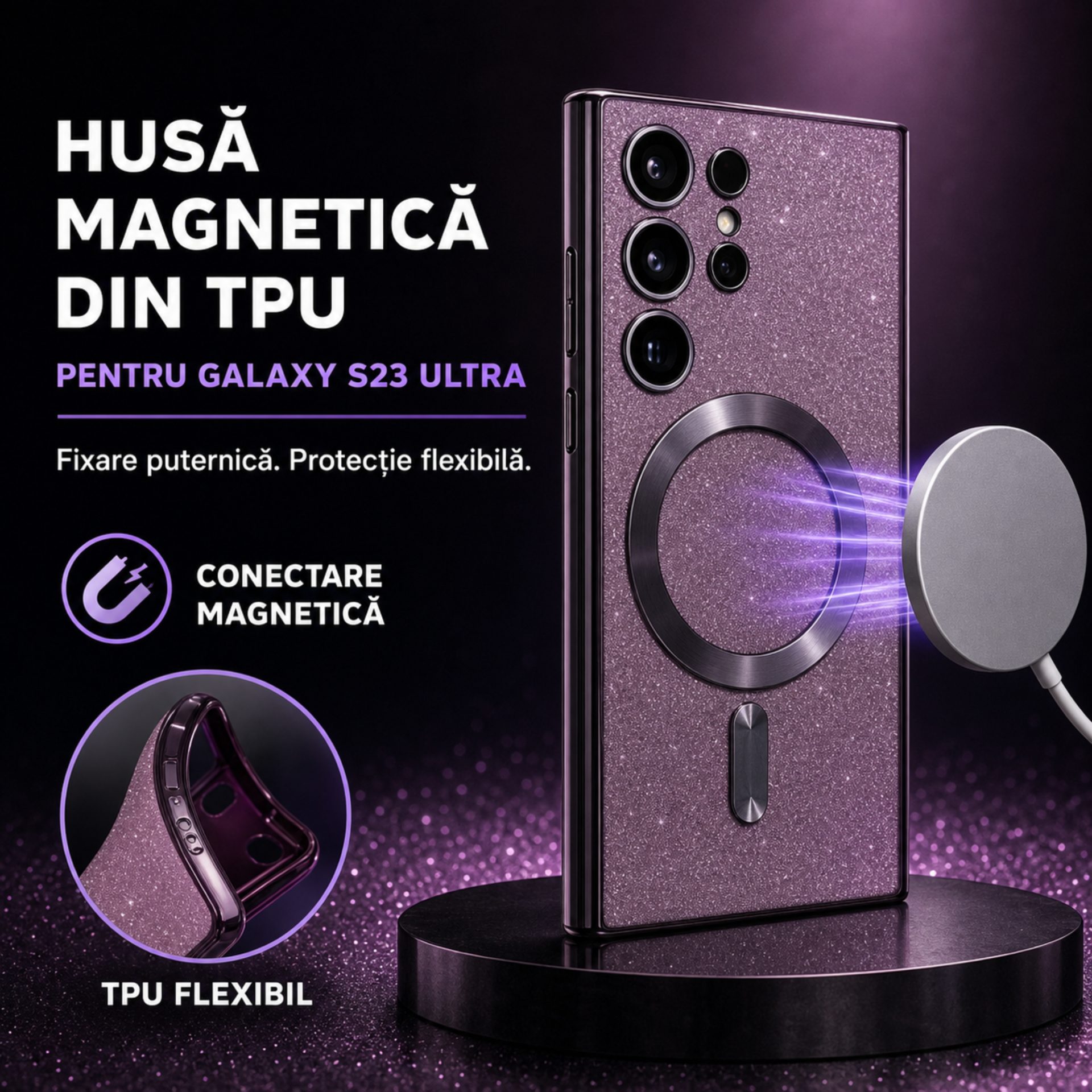 Detaliu protecție cameră și design MagSafe