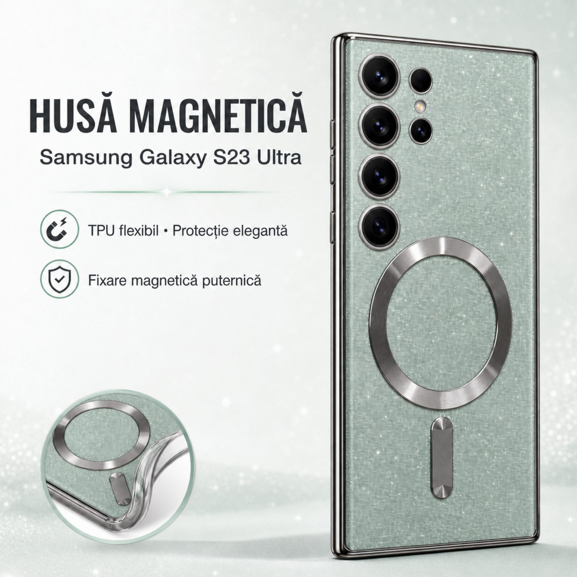 Husa MagSafe cu protecție completă Galaxy S23 Ultra