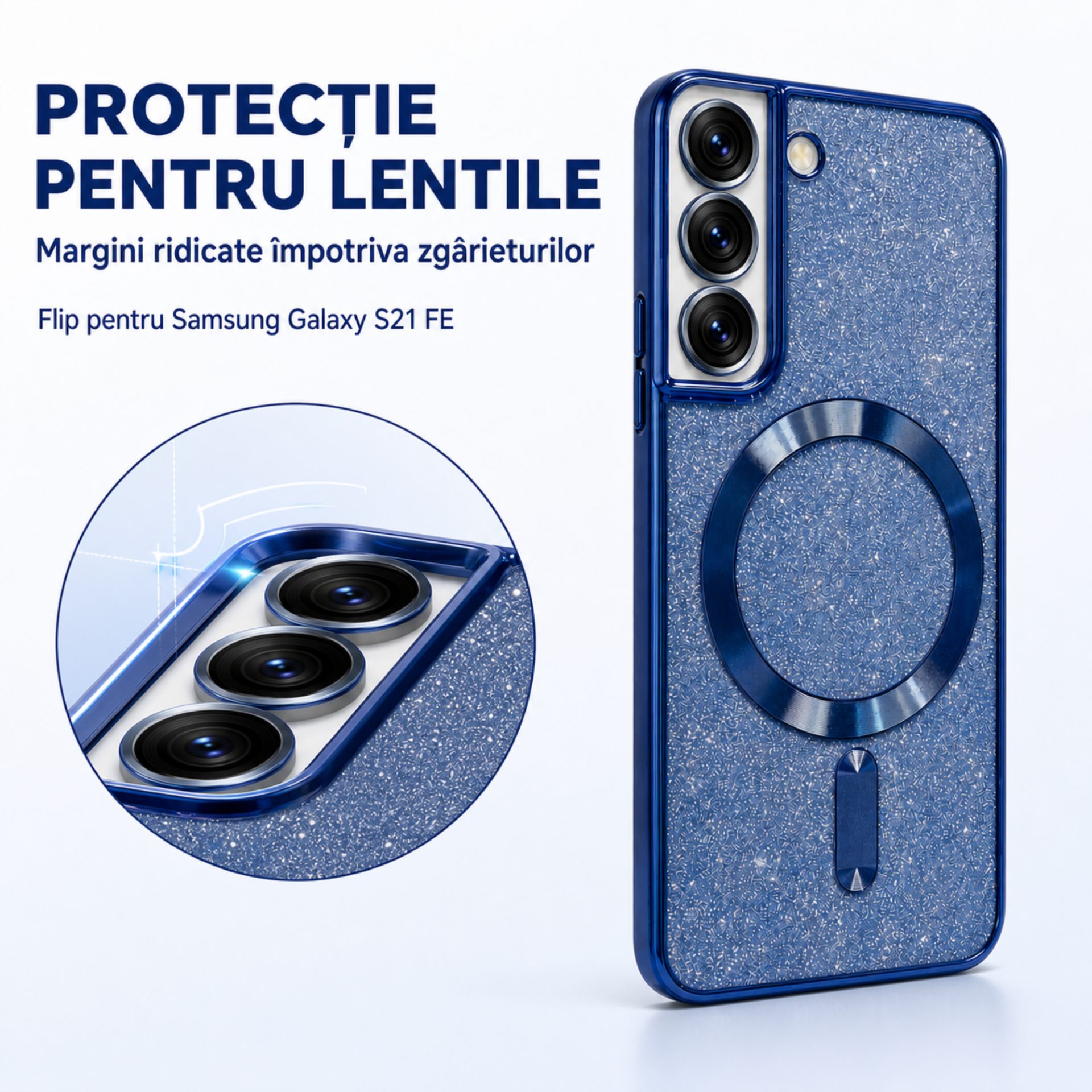 Detaliu protecție cameră husă Flippy