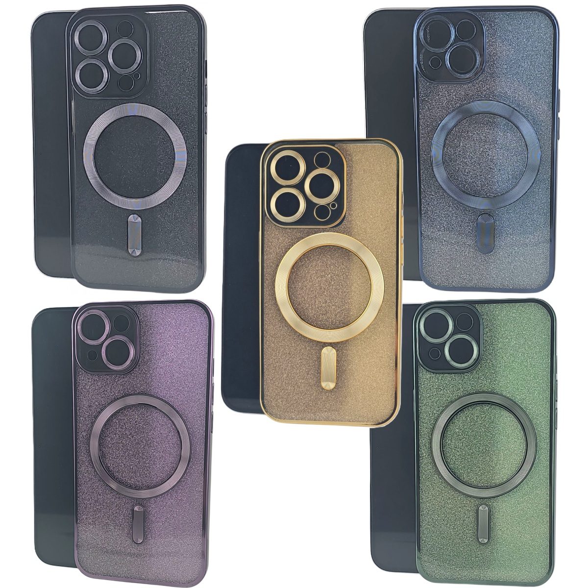 Husa de Protectie 2in1, TOPinStock, Compatibila cu Apple, MagSafe, Magnetica, cu Protectie Lentila, din TPU - Imagine