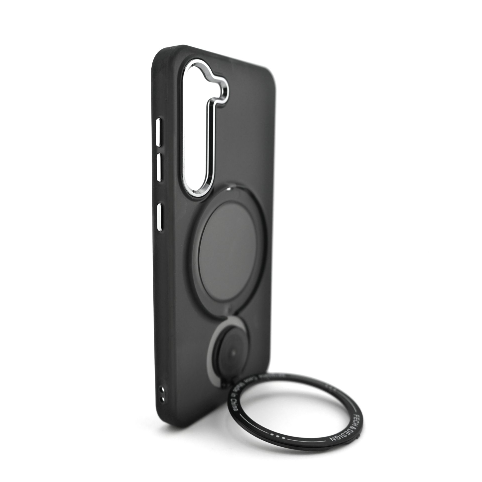 Husa de protectie Flippy, cu incarcare Wireless, Tehnologie Magsafe, TPU, Inel magnetic rotativ cu functie de suport, pentru Samsung Galaxy S23 , Negru
