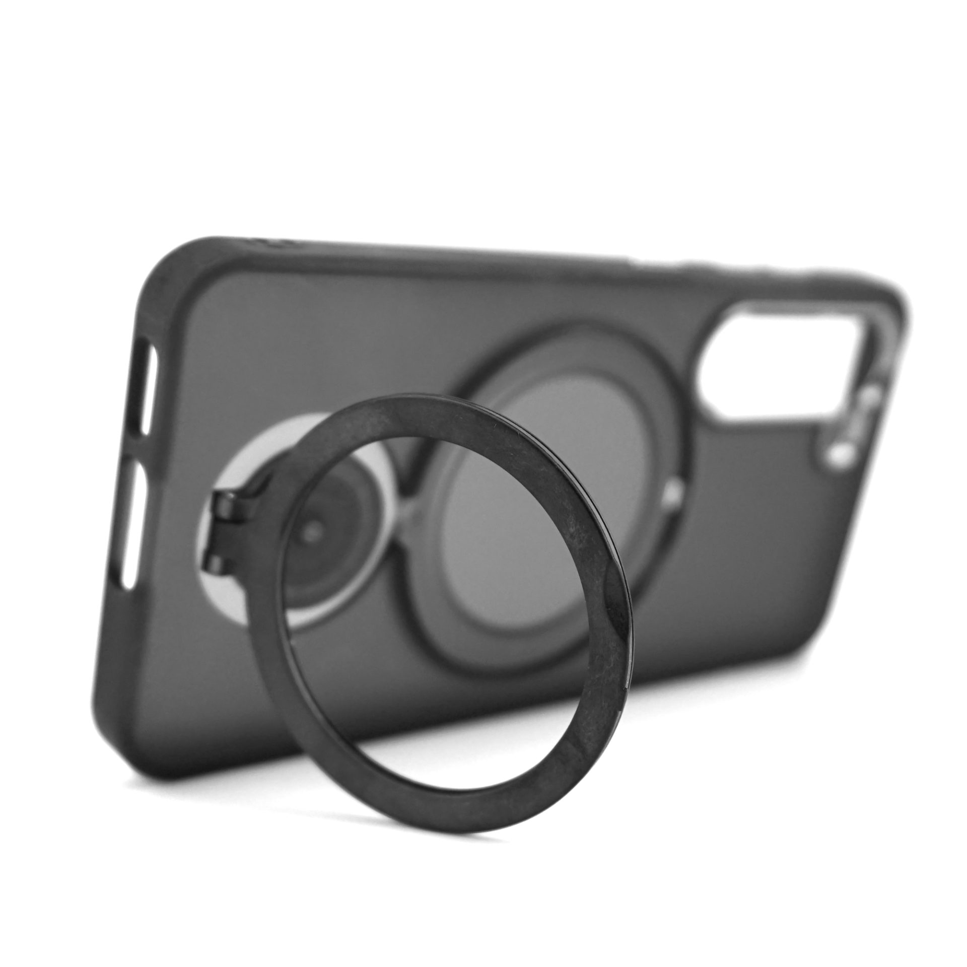 Husa de protectie Flippy, cu incarcare Wireless, Tehnologie Magsafe, TPU, Inel magnetic rotativ cu functie de suport, pentru Samsung Galaxy S23 , Negru