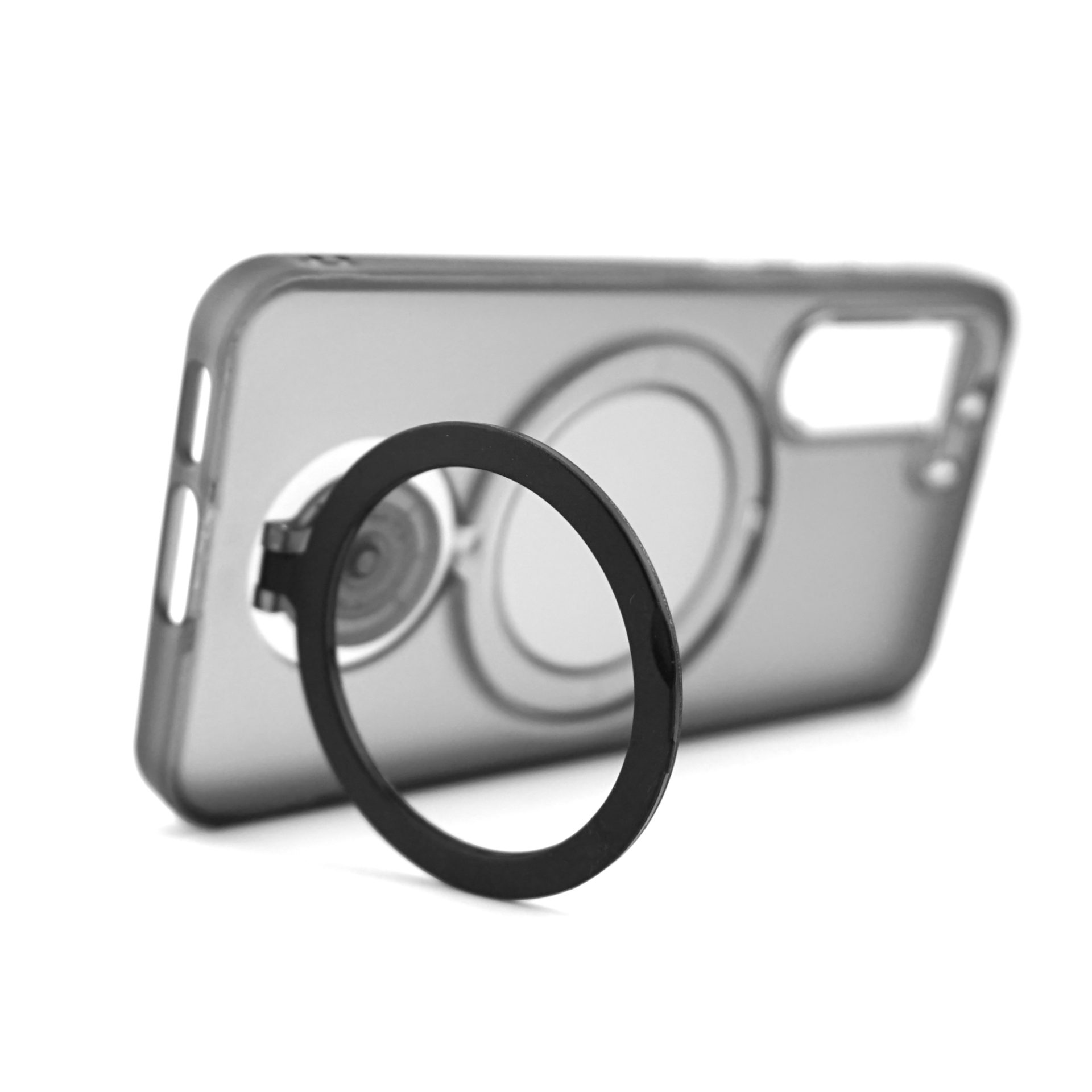 Husa de protectie Flippy, cu incarcare Wireless, Tehnologie Magsafe, TPU, Inel magnetic rotativ cu functie de suport, pentru  Samsung Galaxy S23 Plus , Negru