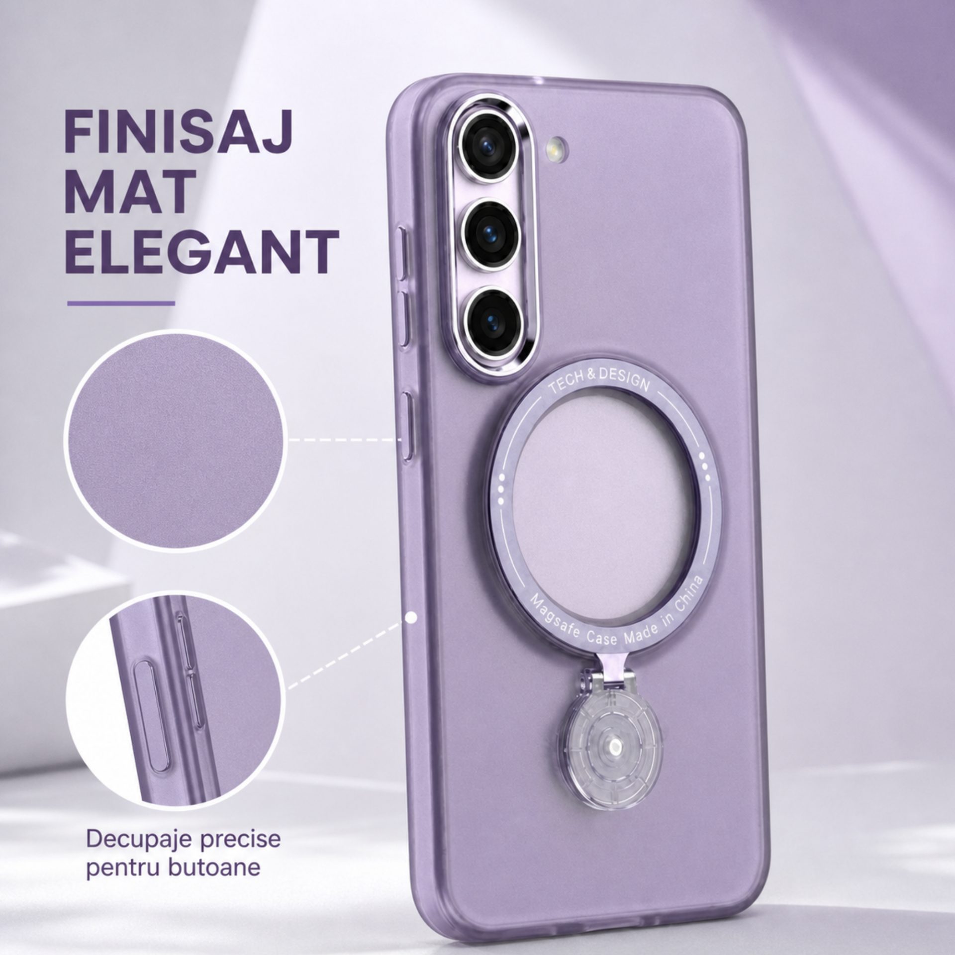 Susținere și pliabilitate inel magnetic Flippy