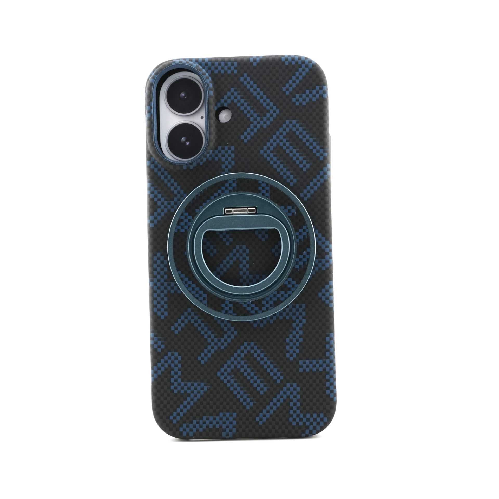 Husa pentru iPhone 17, Flippy, Carcasa de Protectie Rezistenta Ultra-subtire, Suport Magnetic, Aspect Texturat, Albastru