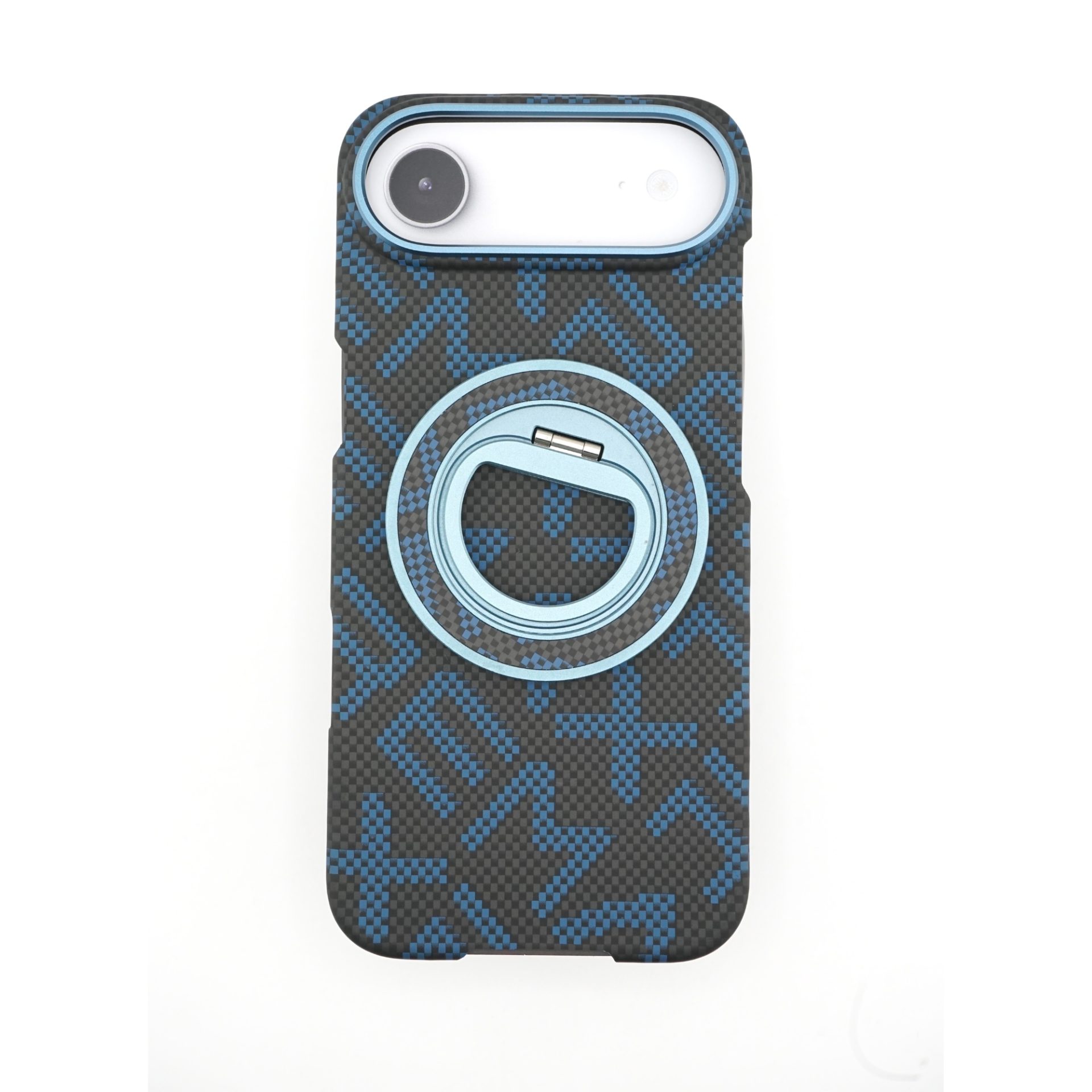 Husa pentru iPhone 17 Air, Flippy, Carcasa de Protectie Rezistenta Ultra-subtire, Suport Magnetic, Aspect Texturat, Albastru