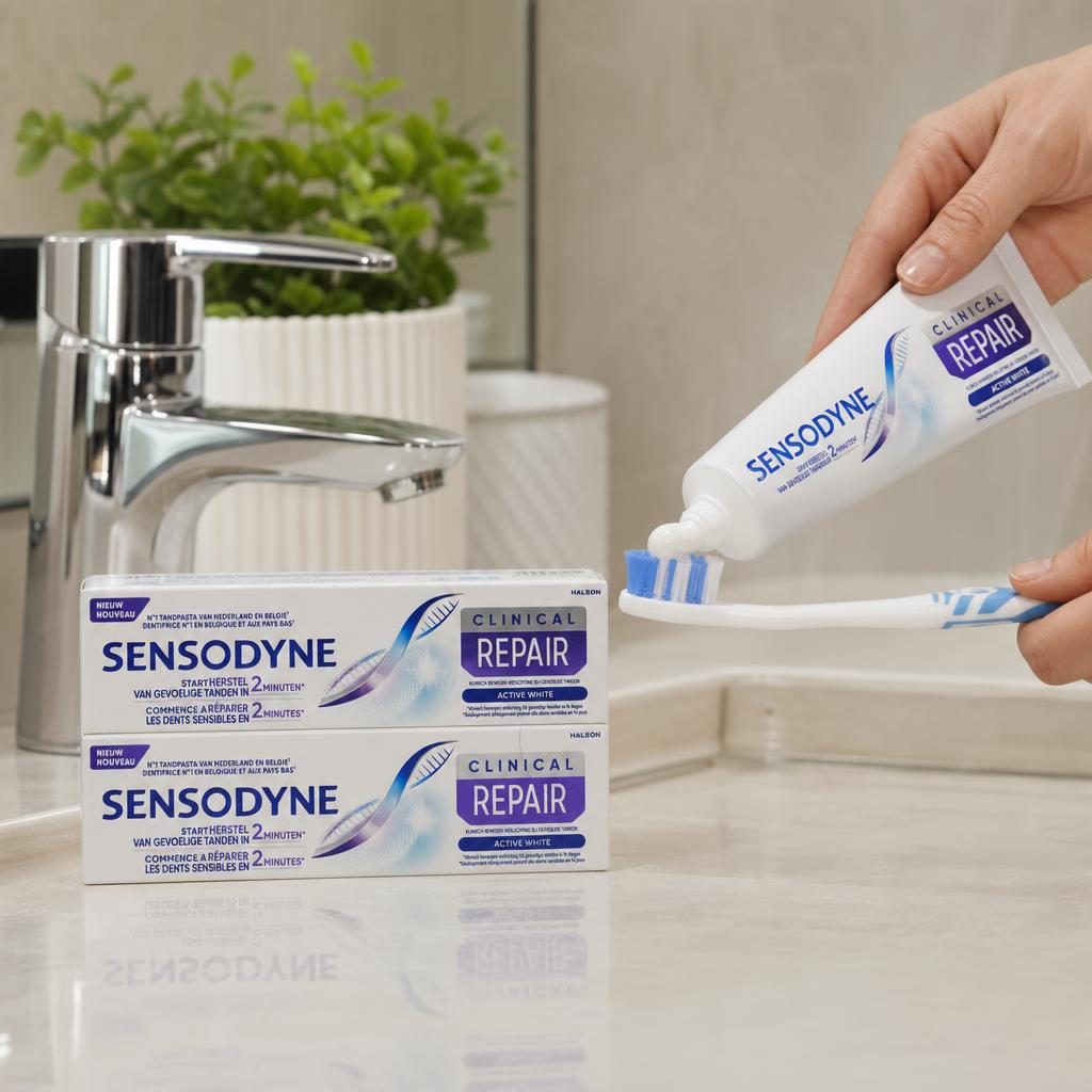 Pasta de Dinti, Sensodyne, 2 X 75 ml Clinical Repair Active White