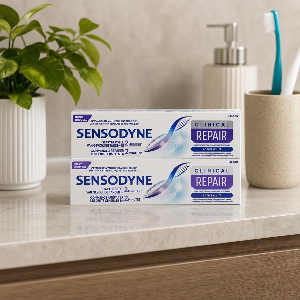 Pasta de Dinti, Sensodyne, 2 X 75 ml Clinical Repair Active White