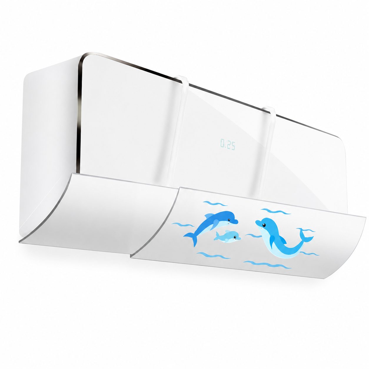 Deflector Aer Conditionat Split, TOPinStock, Deflector Extensibil, Telescopic 70 - 90 x 17 cm, 2-in-1, Model 3 Delfini - Imagine
