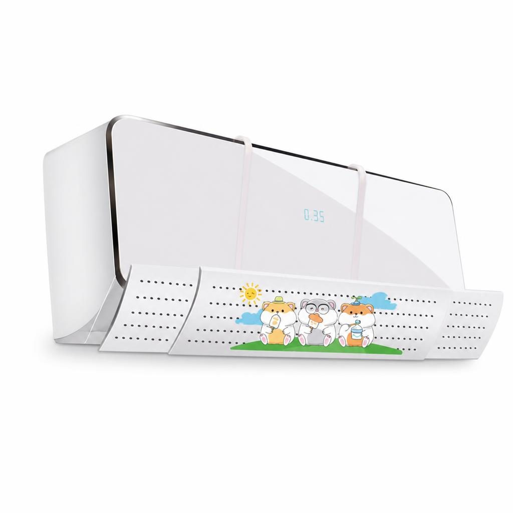Deflector Aer Conditionat Split, TOPinStock, Extensibil si Telescopic, Orificii pentru Dispersia Aerului, 60-110 x16 cm, Alb - Imagine