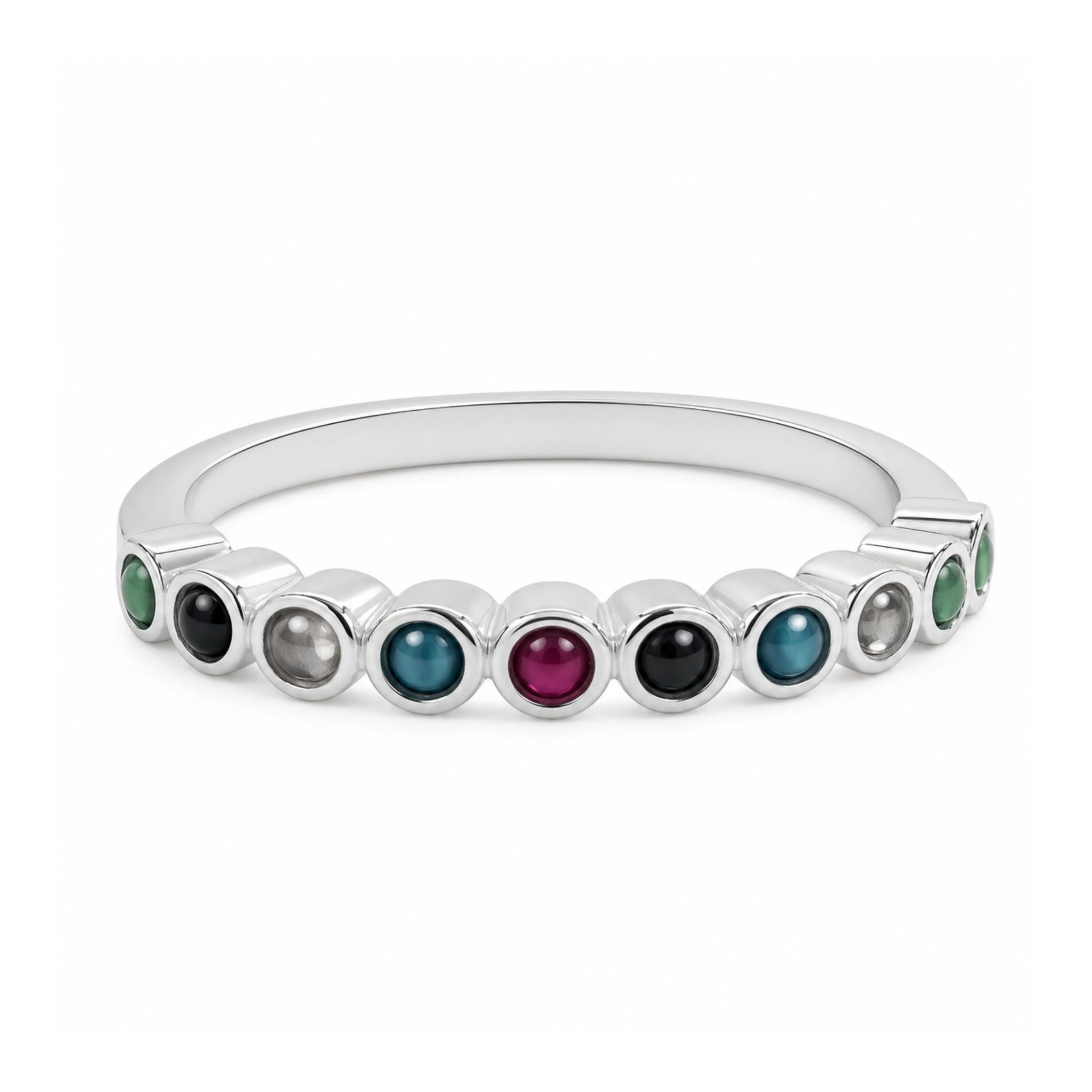 Inel Argint 925 cu Zirconii Colorate M55