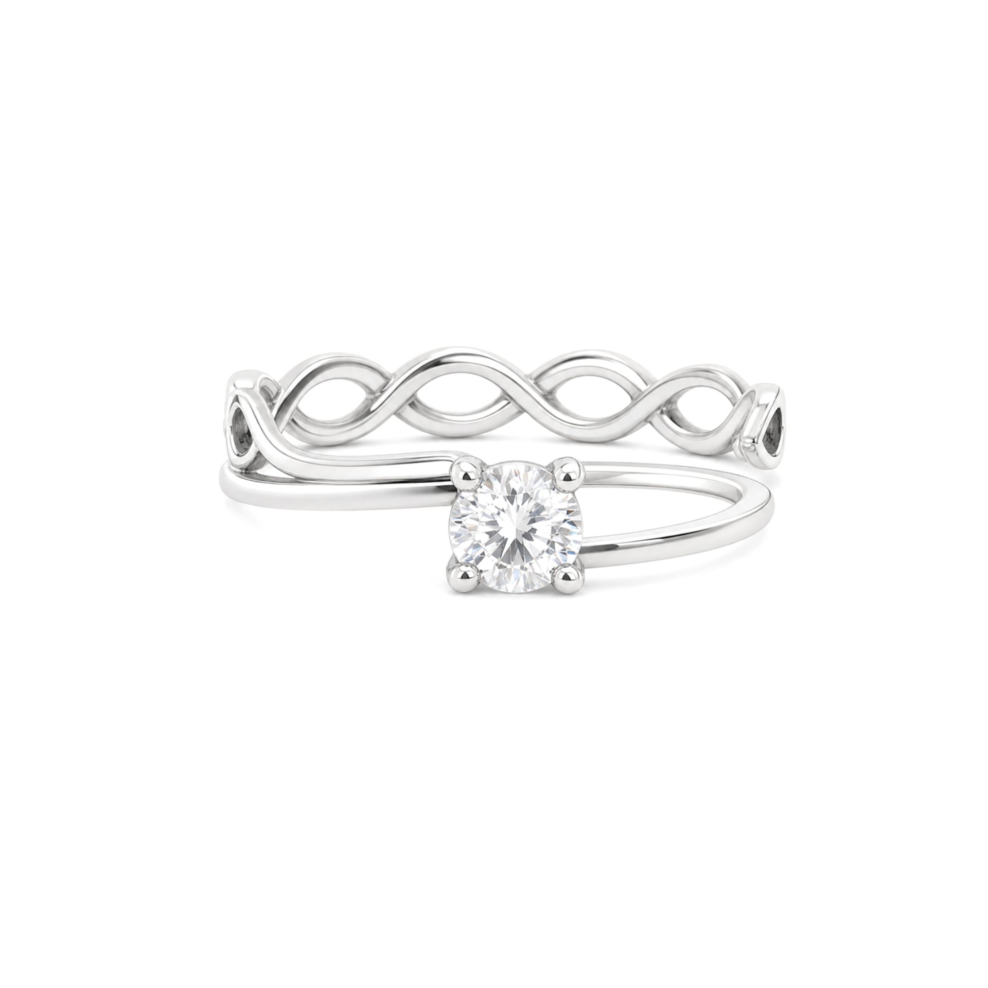 Inel Jolie Silver argint 925 impletit cu zirconiu marimea 51