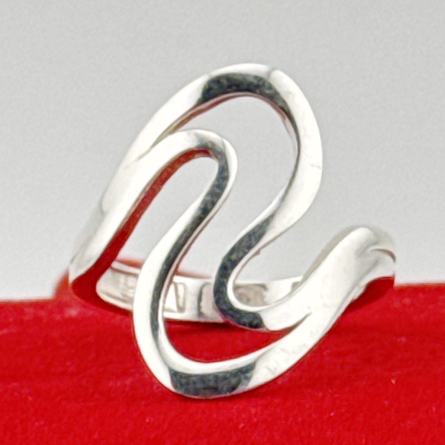 Inel pentru Dama Argint 925, Jolie, Model Spirala 5.3 gr, Marimea 54, 2.5 x 2 cm, Argintiu 4