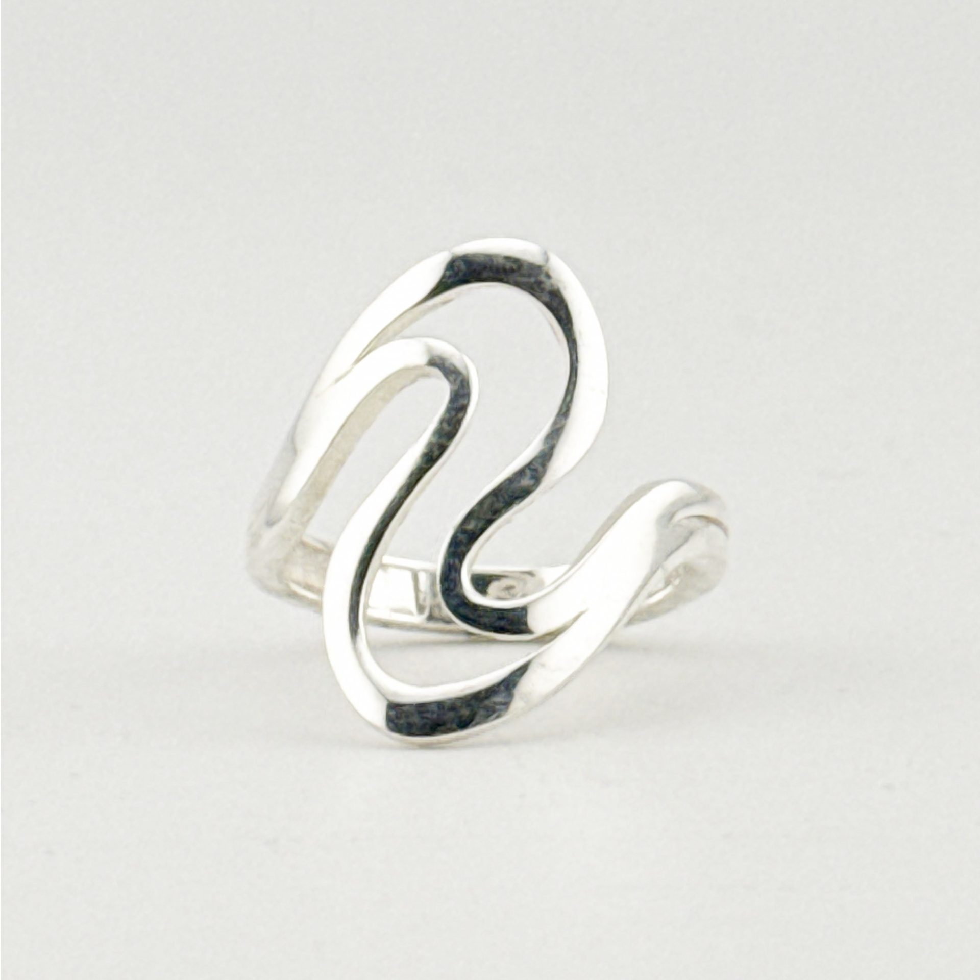 Inel pentru Dama Argint 925, Jolie, Model Spirala 5.3 gr, Marimea 54, 2.5 x 2 cm, Argintiu 2