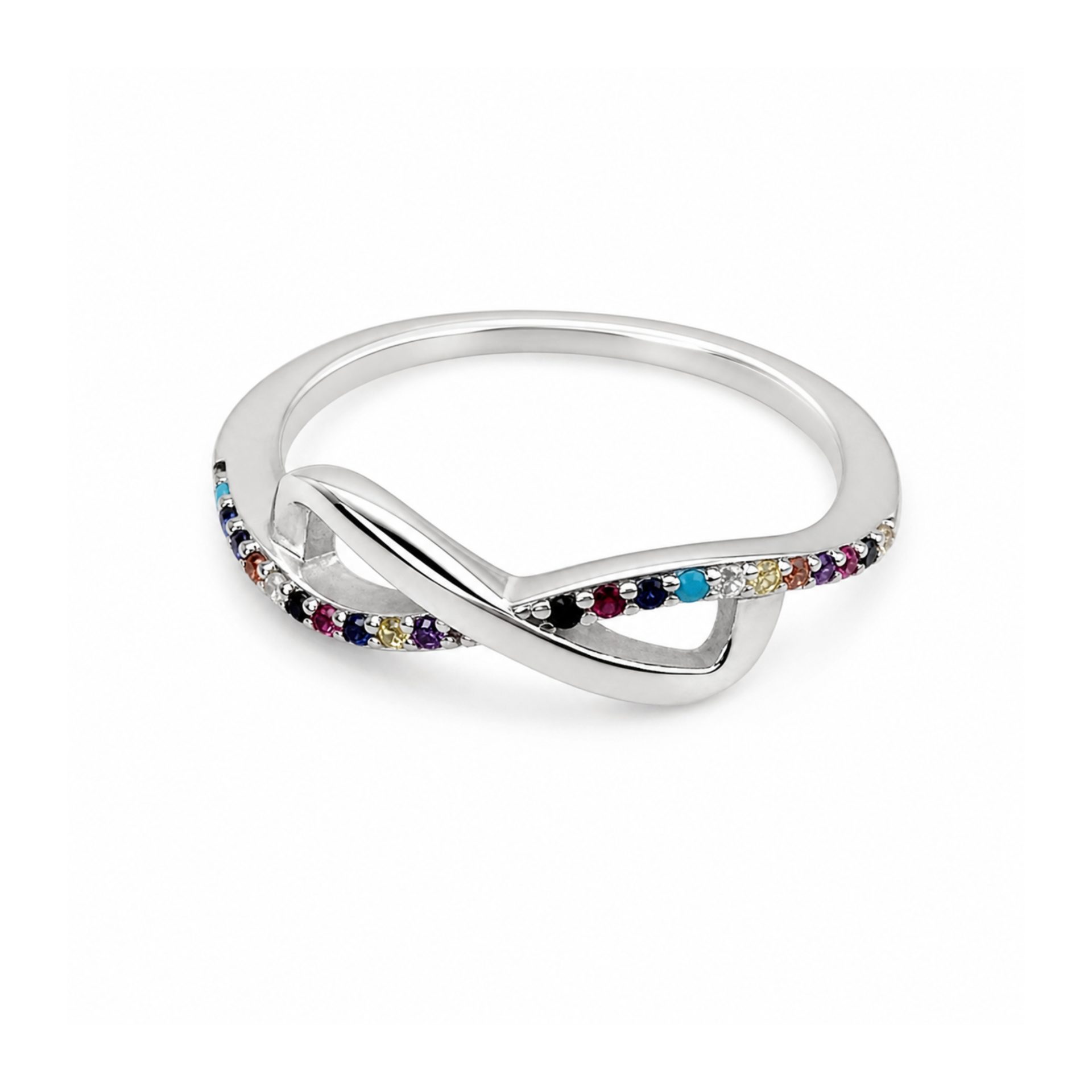 Inel Argint 925 Infinit Mare cu Zirconiu Colorat M 59