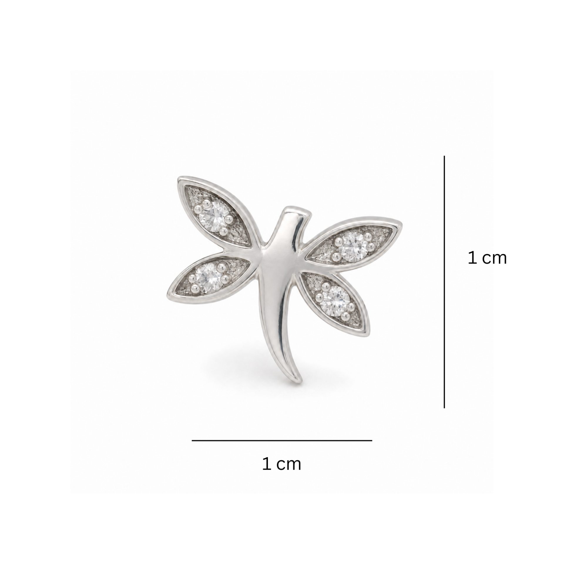 Inel din Argint 925 Libelula cu Pietre, Jolie Silver, 1.3g, 1 cm x 1 cm 4
