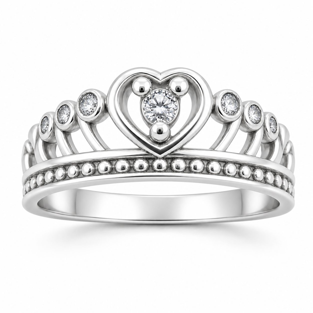 Inel din argint 925 model coroană cu marcasite și zirconiu
