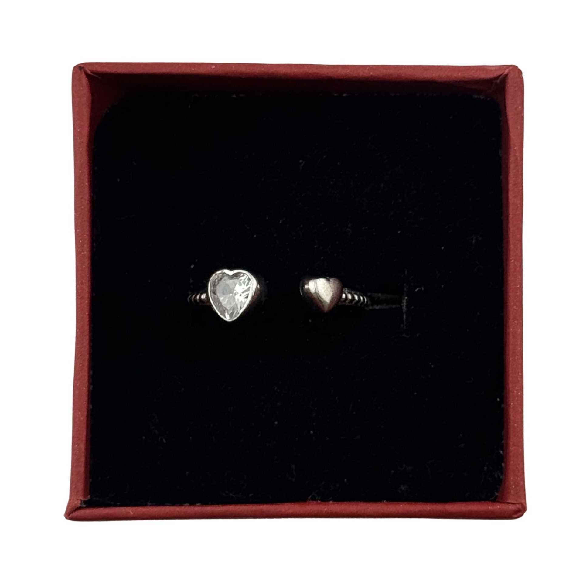 Inel din Argint 925, Jolie Silver, pentru Dama, Model Inima Desprinsa, 2.23 g, Argintiu