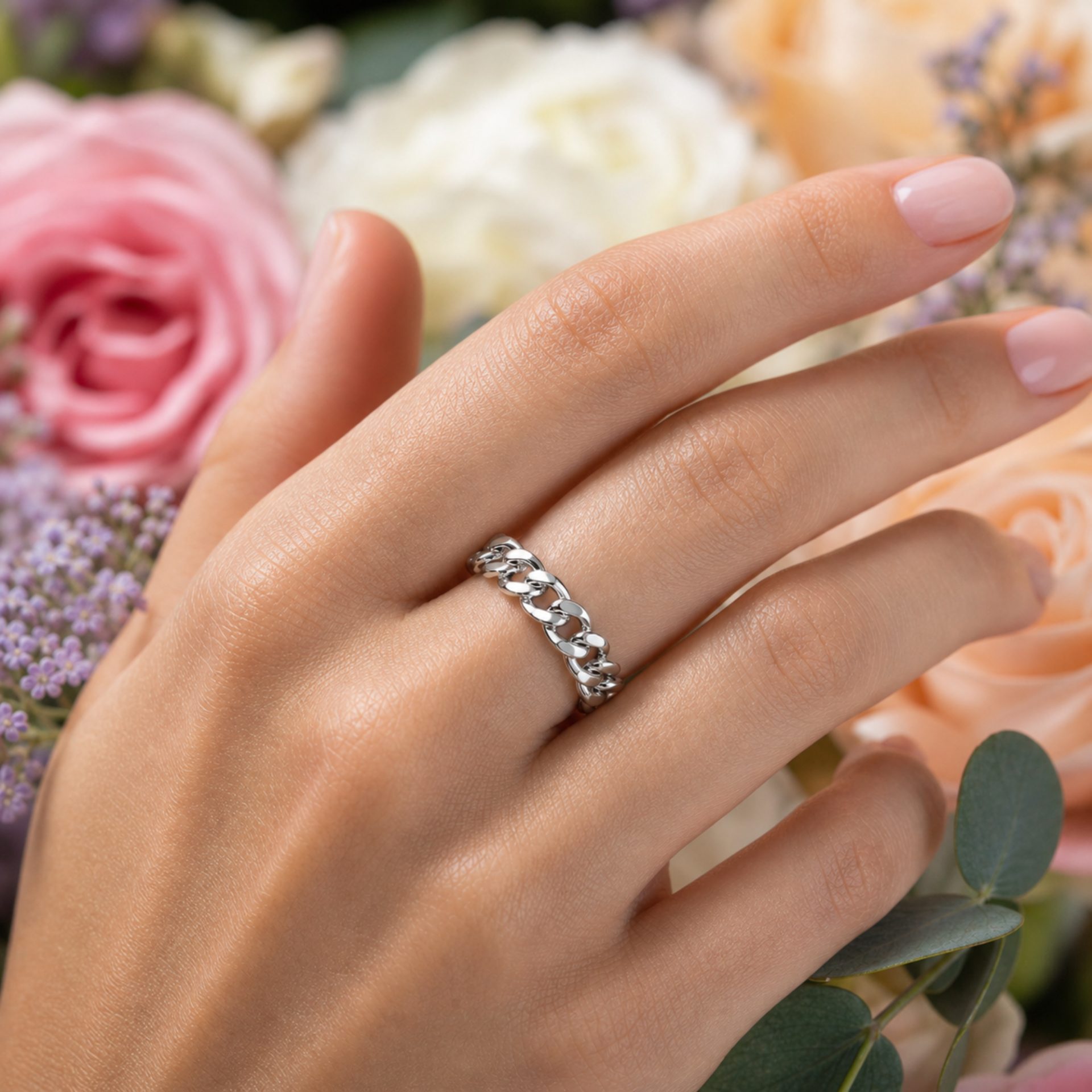 Inel argint 925 design tip lant Jolie Silver