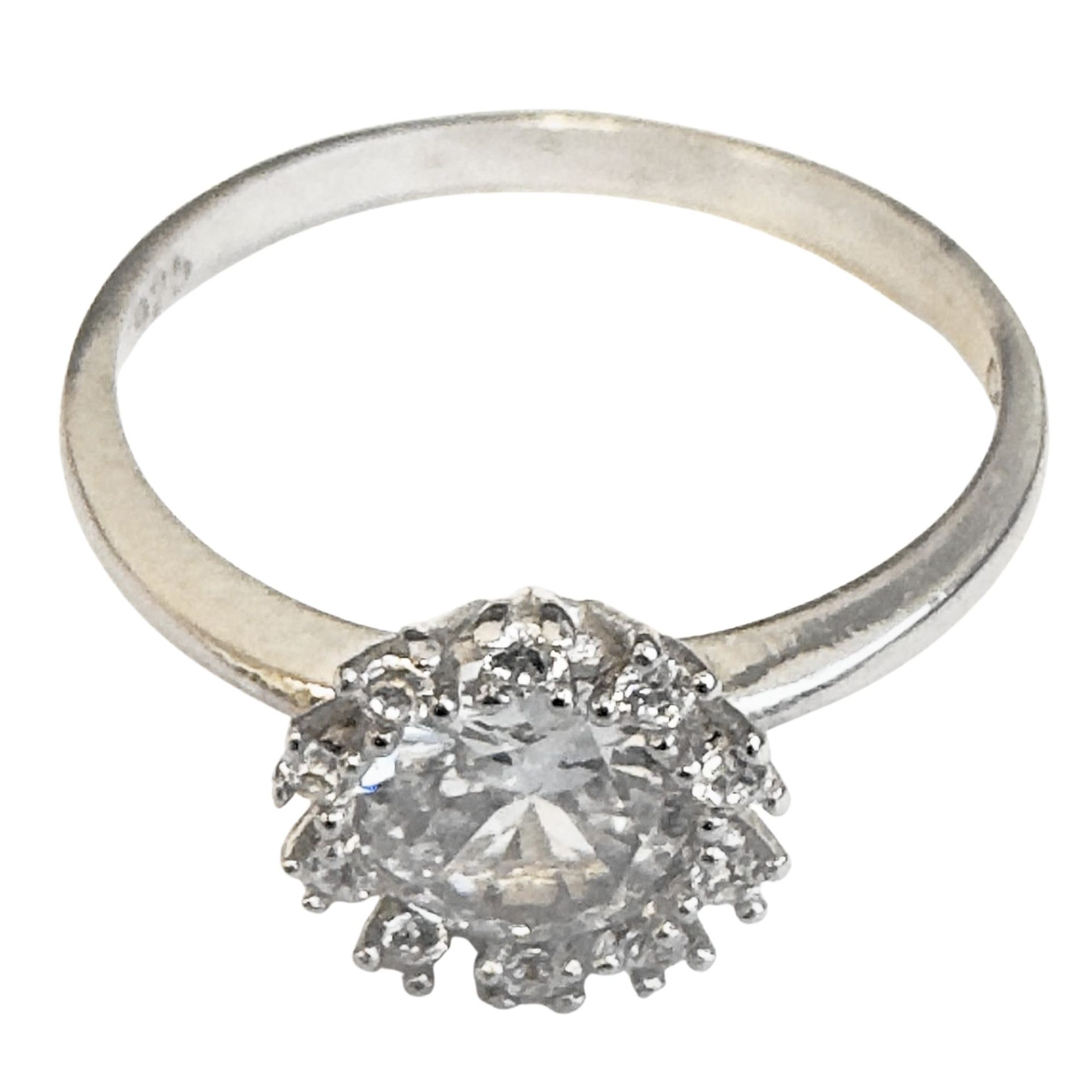 Inel din Argint 925, Jolie Silver, pentru Dama, Model Bumb cu Pietre din Zirconiu, Argintiu