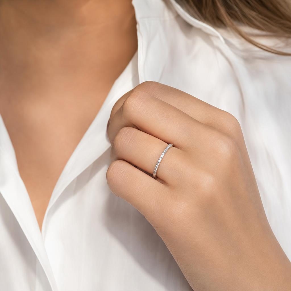 Inel Eternity Argint 925 cu Micro-Pavé de Zirconiu, Jolie Silver, Marime 54