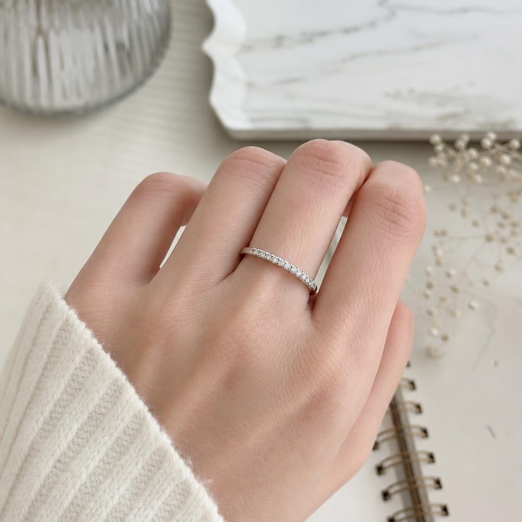 Inel Eternity Argint 925 cu Micro-Pavé de Zirconiu, Jolie Silver, Marime 54