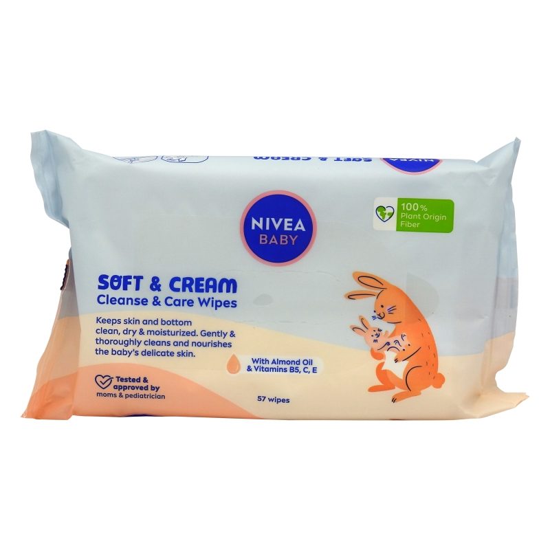 Servetele Umede, Nivea Baby, 57 buc Soft Cream 1