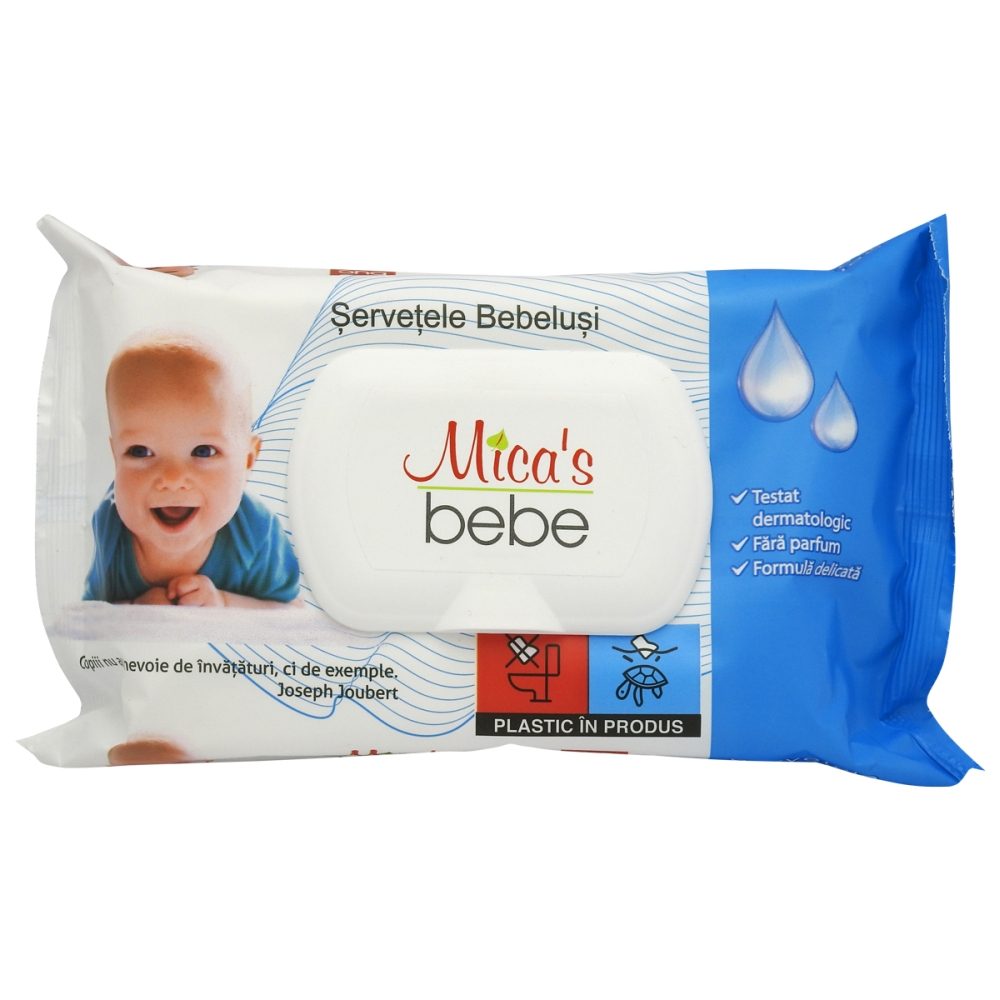 Servetele Umede, Micas, Bebelusi cu Capac 60 buc Sensitiv 1